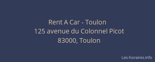 Rent A Car - Toulon