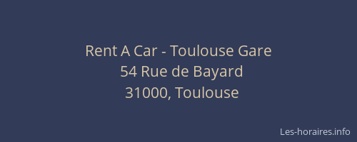 Rent A Car - Toulouse Gare