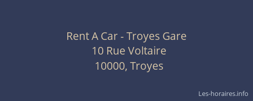 Rent A Car - Troyes Gare