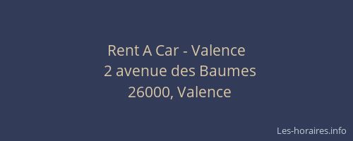 Rent A Car - Valence