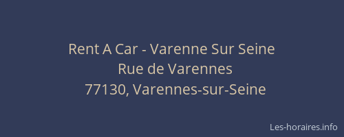 Rent A Car - Varenne Sur Seine