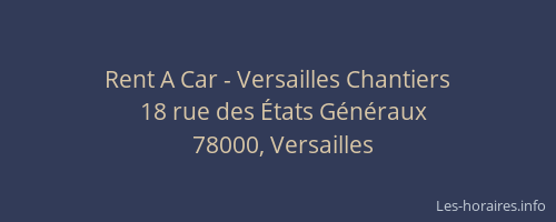 Rent A Car - Versailles Chantiers