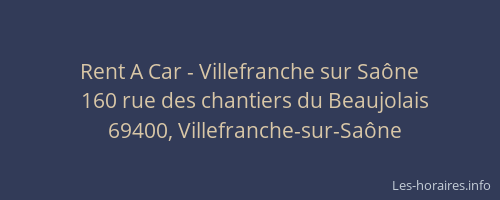 Rent A Car - Villefranche sur Saône
