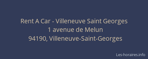 Rent A Car - Villeneuve Saint Georges