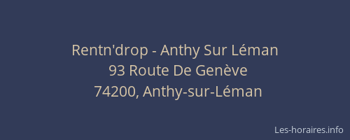 Rentn'drop - Anthy Sur Léman