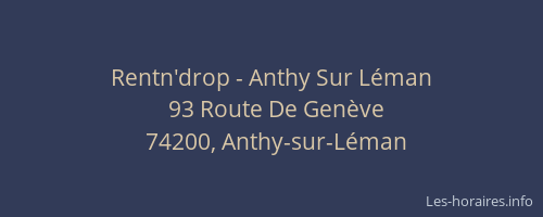 Rentn'drop - Anthy Sur L&eacute;man