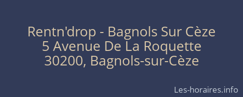 Rentn'drop - Bagnols Sur Cèze