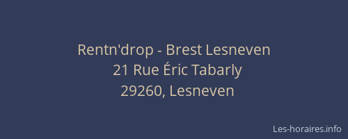 Rentn'drop - Brest Lesneven