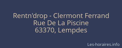 Rentn'drop - Clermont Ferrand