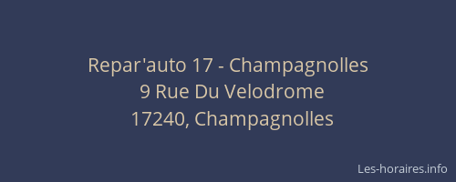 Repar'auto 17 - Champagnolles