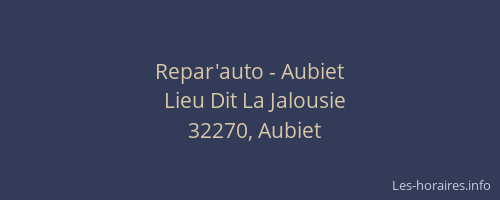 Repar'auto - Aubiet