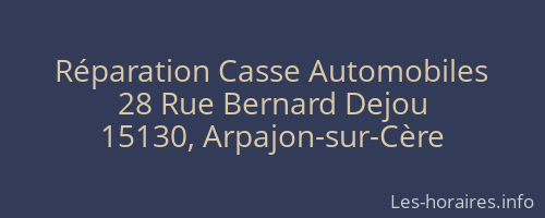 Réparation Casse Automobiles