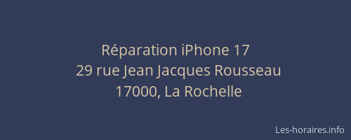 Réparation iPhone 17