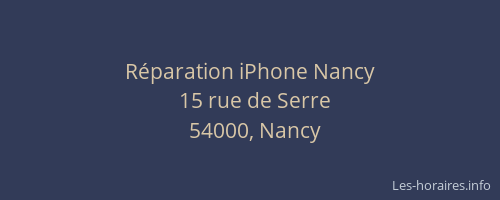 Réparation iPhone Nancy