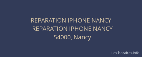 REPARATION IPHONE NANCY
