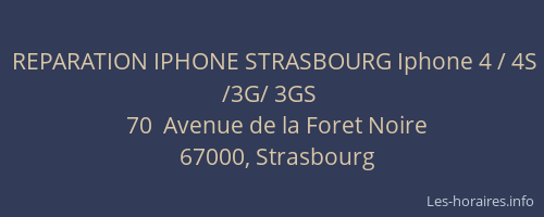 REPARATION IPHONE STRASBOURG Iphone 4 / 4S /3G/ 3GS
