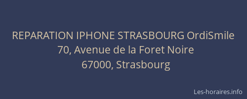 REPARATION IPHONE STRASBOURG OrdiSmile