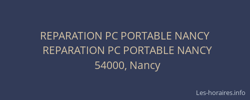 REPARATION PC PORTABLE NANCY