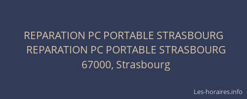 REPARATION PC PORTABLE STRASBOURG