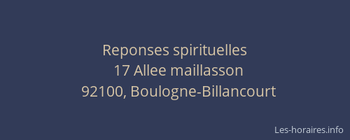 Reponses spirituelles