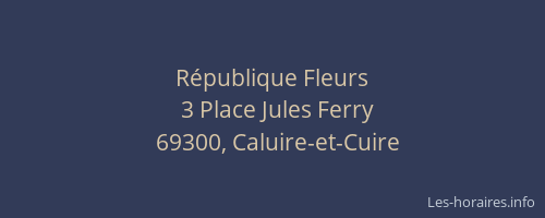 République Fleurs