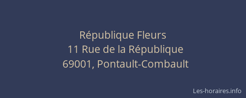 République Fleurs