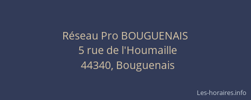 Réseau Pro BOUGUENAIS
