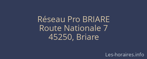 Réseau Pro BRIARE