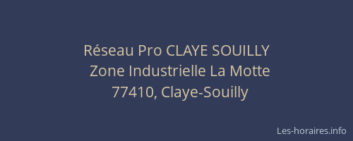 Réseau Pro CLAYE SOUILLY