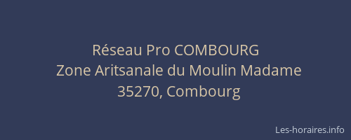 Réseau Pro COMBOURG