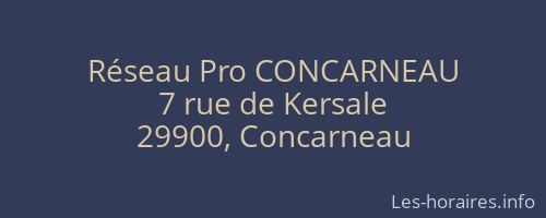 Réseau Pro CONCARNEAU