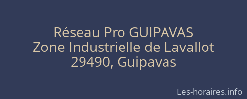 Réseau Pro GUIPAVAS