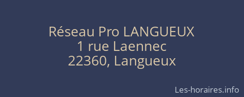 Réseau Pro LANGUEUX