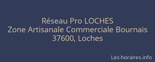 Réseau Pro LOCHES