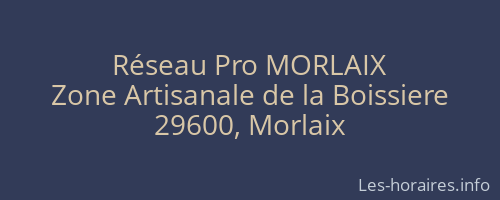 Réseau Pro MORLAIX