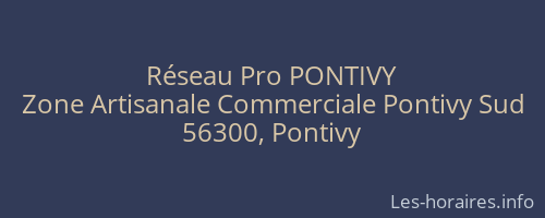 Réseau Pro PONTIVY