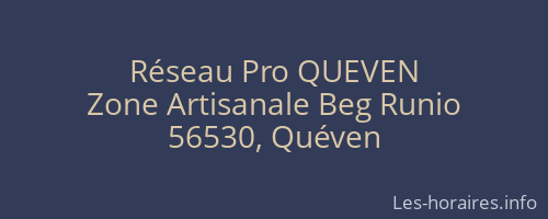 Réseau Pro QUEVEN