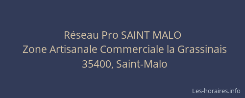 Réseau Pro SAINT MALO