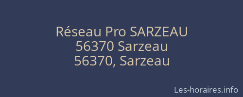 Réseau Pro SARZEAU