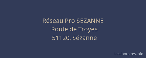 Réseau Pro SEZANNE