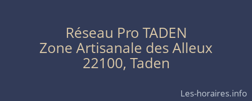 Réseau Pro TADEN
