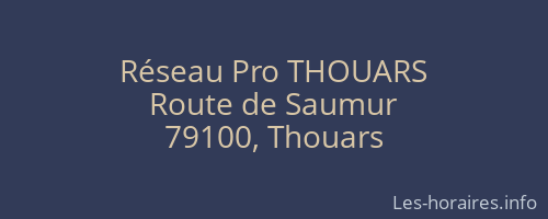 Réseau Pro THOUARS