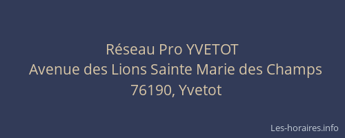 Réseau Pro YVETOT