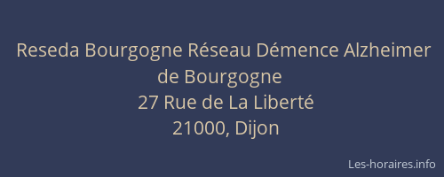 Reseda Bourgogne Réseau Démence Alzheimer de Bourgogne