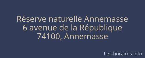 Réserve naturelle Annemasse