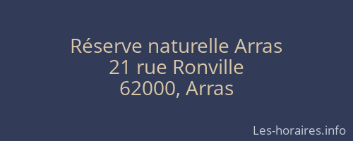 Réserve naturelle Arras