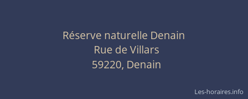 Réserve naturelle Denain