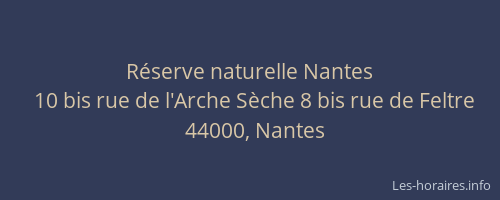 Réserve naturelle Nantes