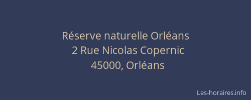 Réserve naturelle Orléans
