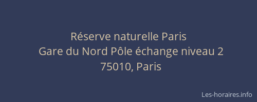 Réserve naturelle Paris